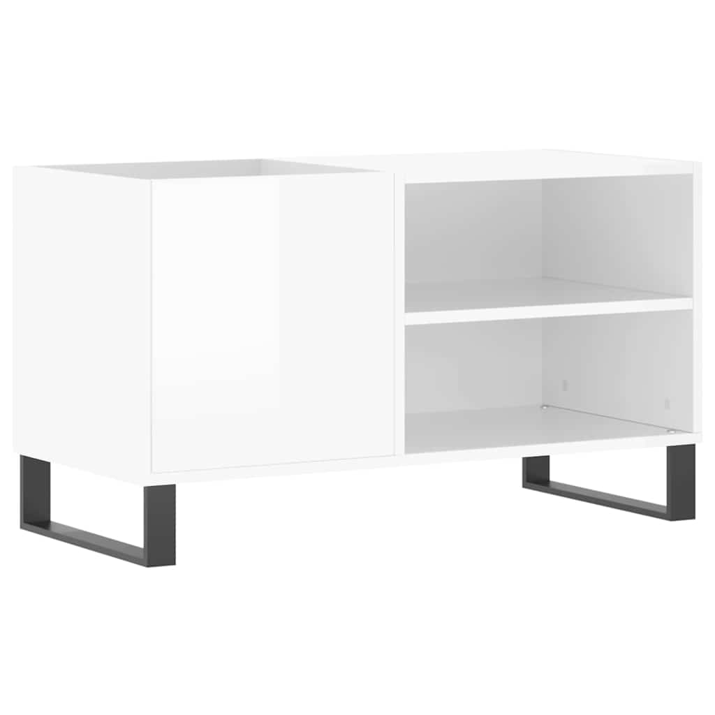 Armoire à disques blanc brillant 85x38x48 cm bois d'ingénierie - XIOS