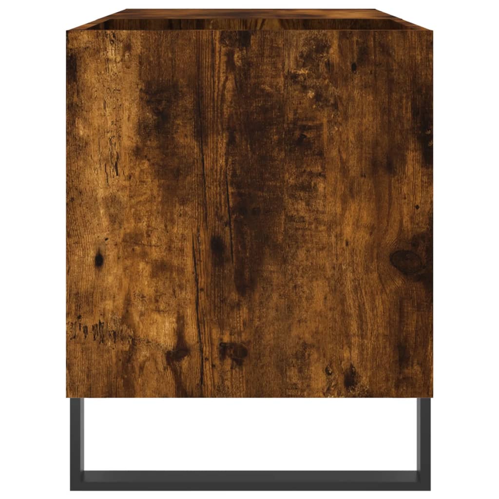 Armoire à disques chêne fumé 85x38x48 cm bois d'ingénierie - XIOS