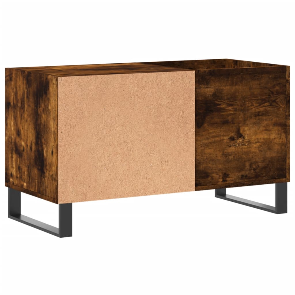Armoire à disques chêne fumé 85x38x48 cm bois d'ingénierie - XIOS