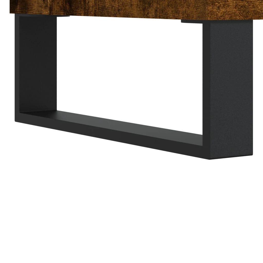 Armoire à disques chêne fumé 85x38x48 cm bois d'ingénierie - XIOS