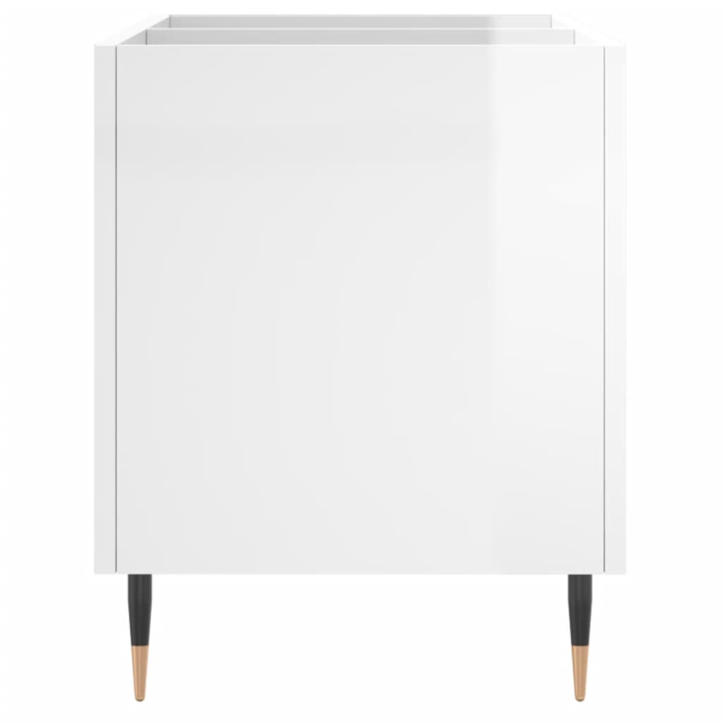 Armoire à disques blanc brillant 74,5x38x48cm bois d'ingénierie - XIOS