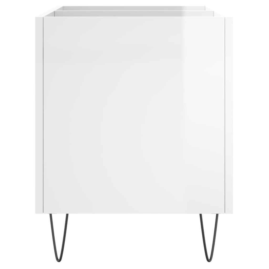Armoire à disques blanc brillant 74,5x38x48cm bois d'ingénierie - XIOS