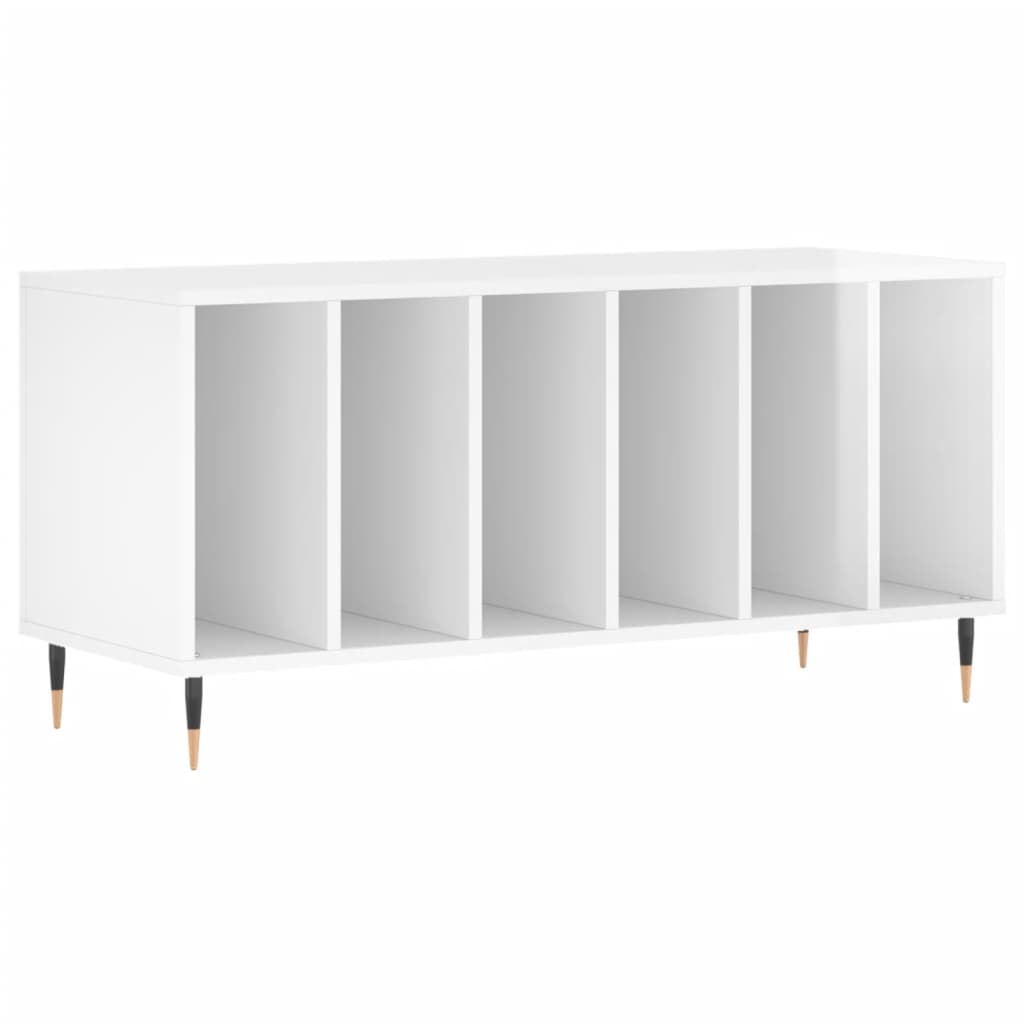 Armoire à disques blanc brillant 100x38x48 cm bois d'ingénierie - XIOS