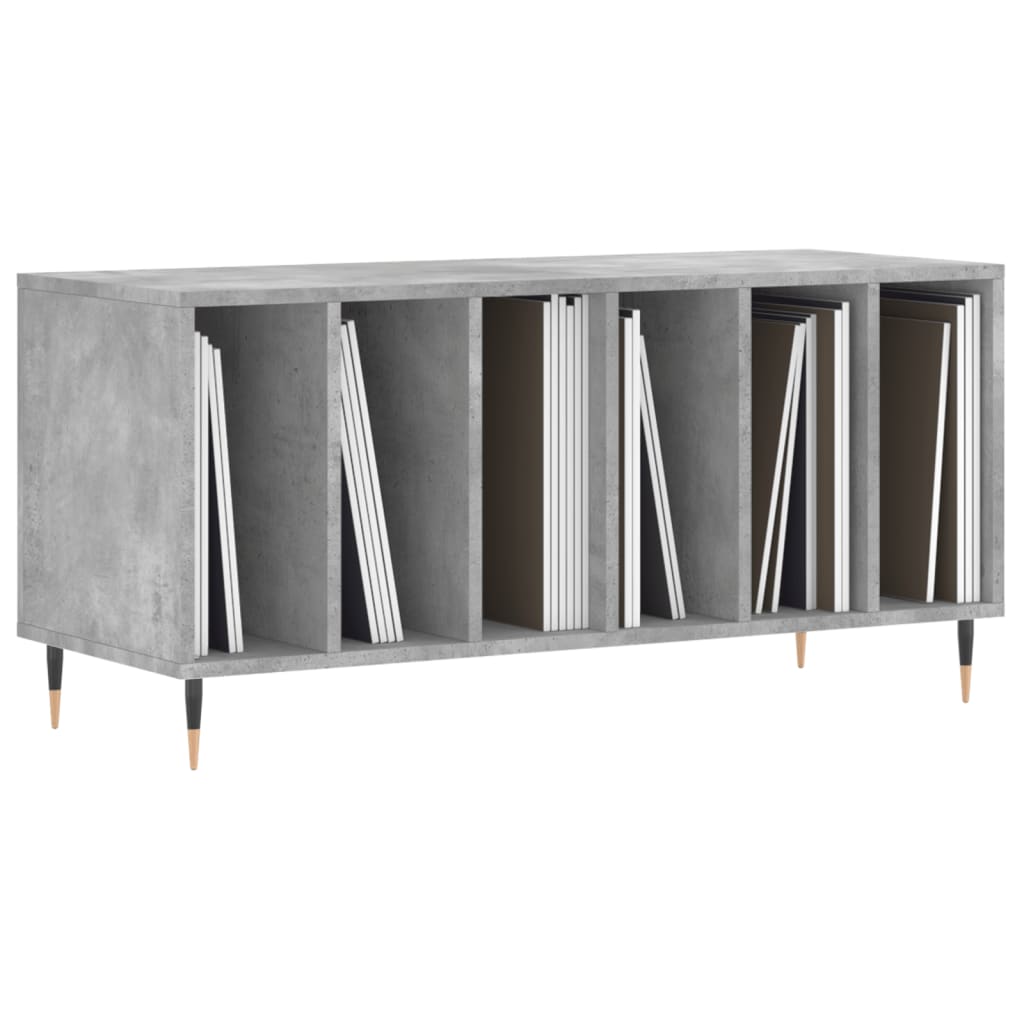Armoire à disques gris béton 100x38x48 cm bois d'ingénierie - XIOS