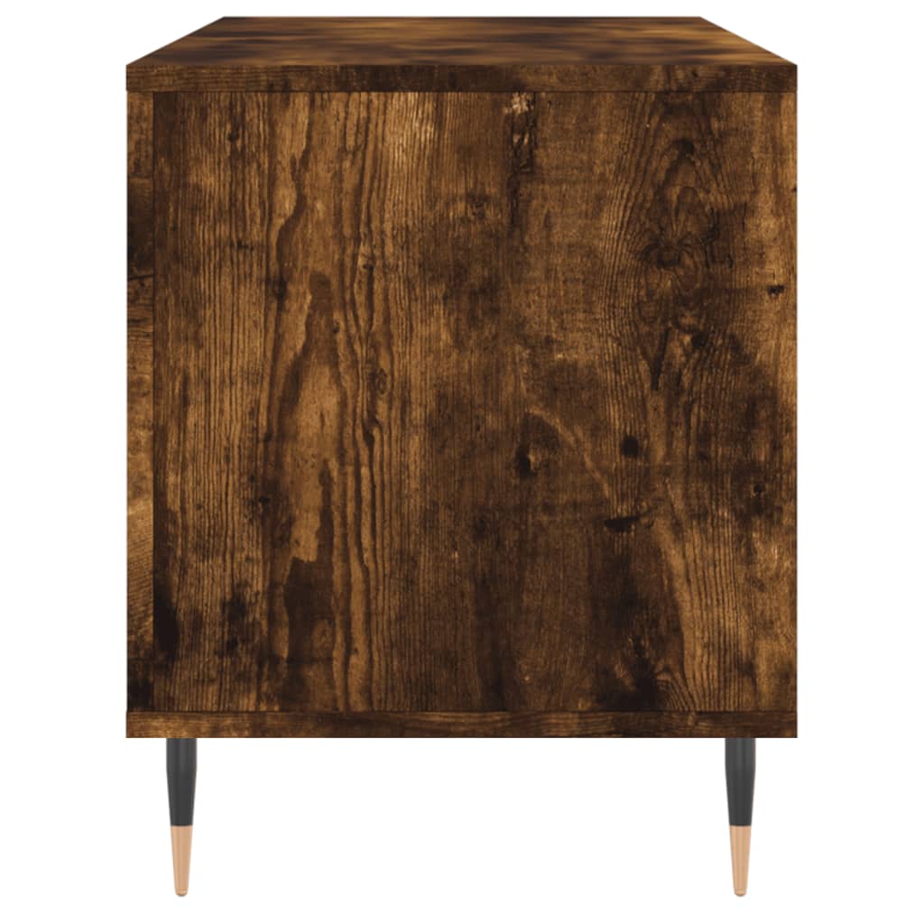 Armoire à disques chêne fumé 100x38x48 cm bois d'ingénierie - XIOS