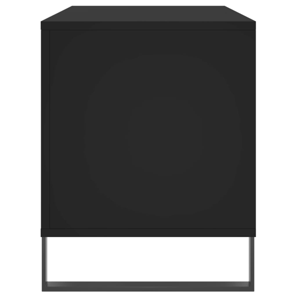 Armoire à disques noir 100x38x48 cm bois d'ingénierie - XIOS