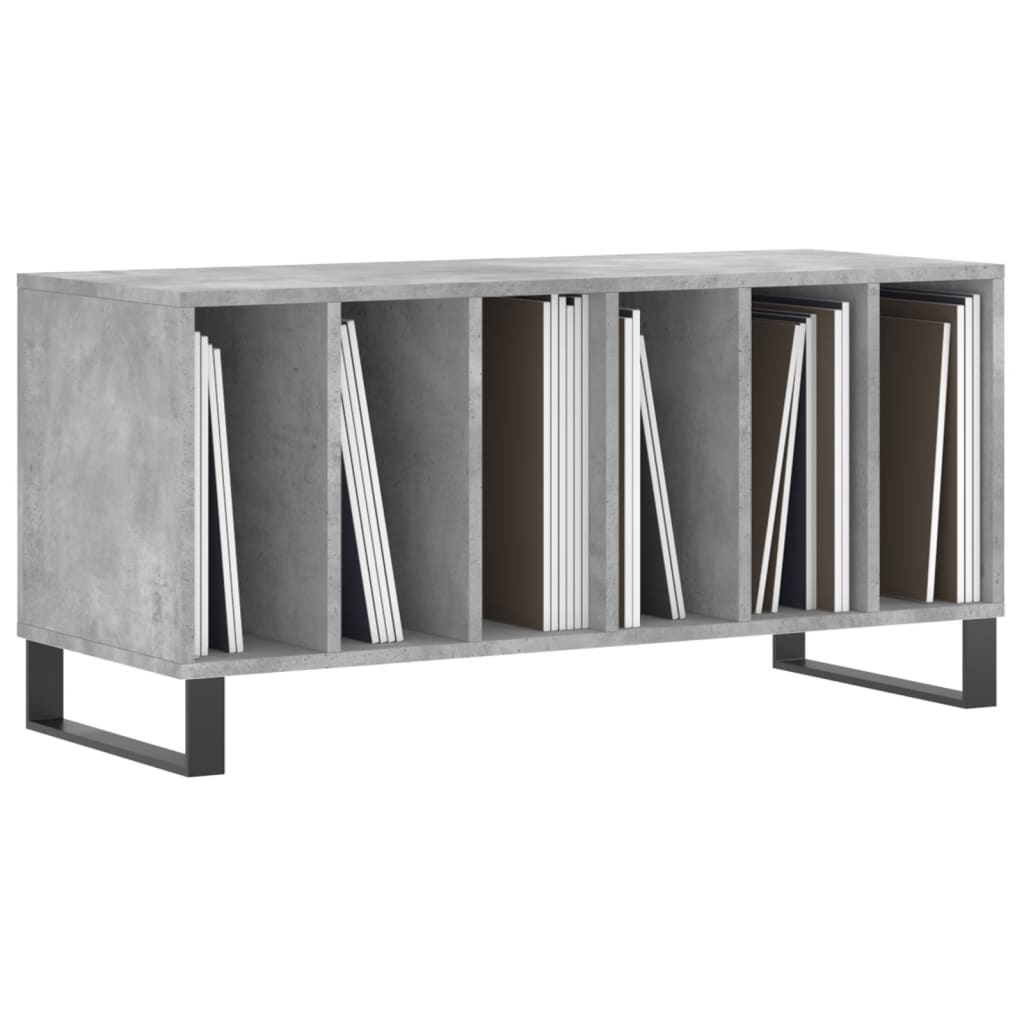 Armoire à disques gris béton 100x38x48 cm bois d'ingénierie - XIOS