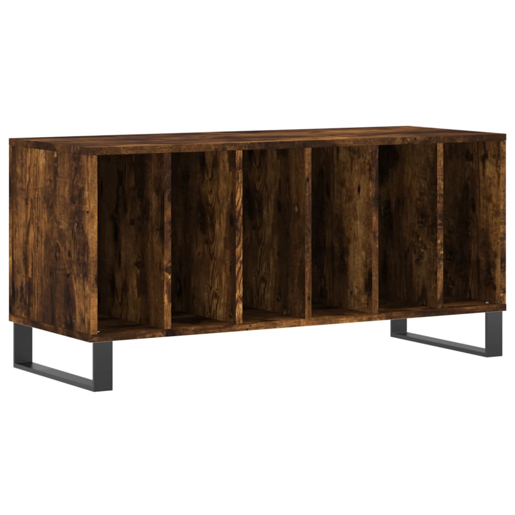 Armoire à disques chêne fumé 100x38x48 cm bois d'ingénierie - XIOS