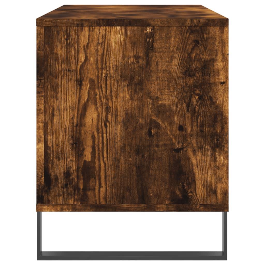 Armoire à disques chêne fumé 100x38x48 cm bois d'ingénierie - XIOS