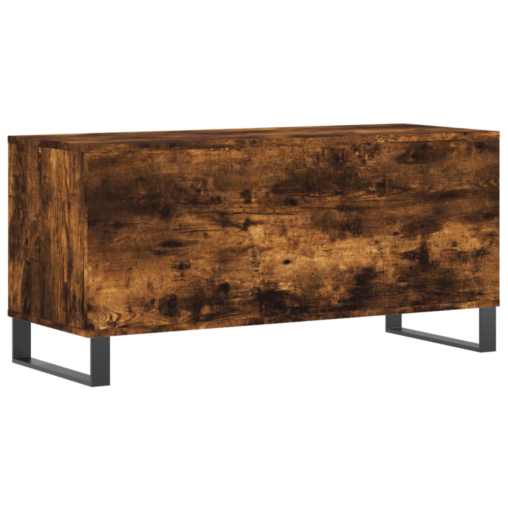 Armoire à disques chêne fumé 100x38x48 cm bois d'ingénierie - XIOS
