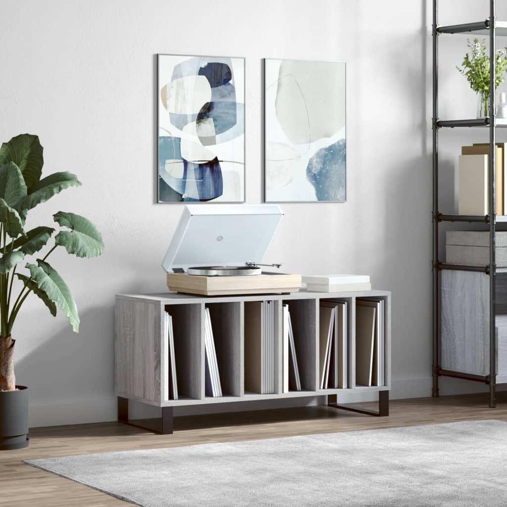 Armoire à disques sonoma gris 100x38x48 cm bois d'ingénierie - XIOS