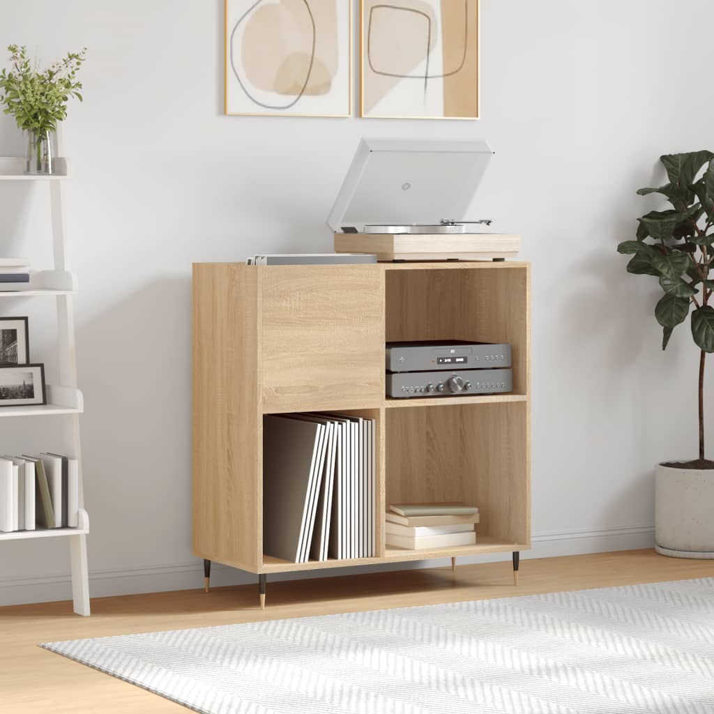 Armoire à disques chêne sonoma 84,5x38x89 cm bois d'ingénierie - XIOS