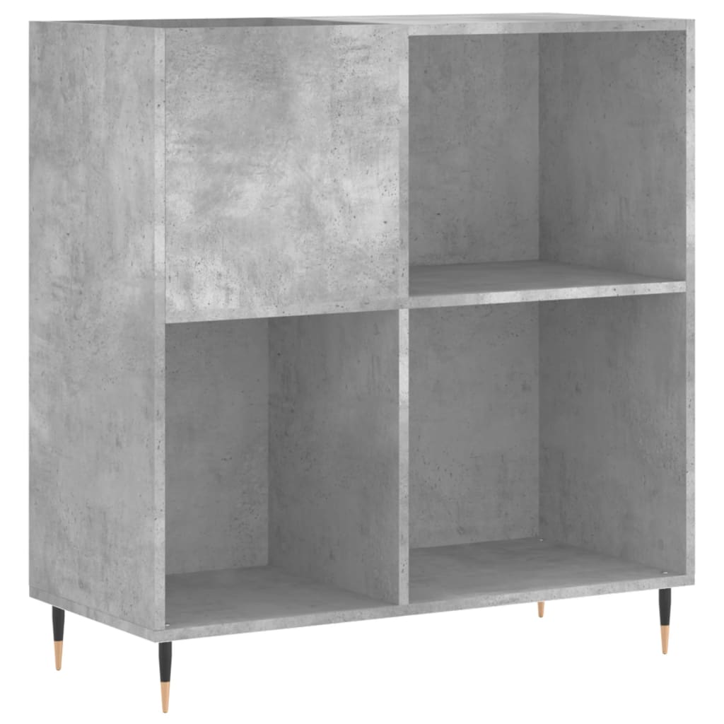 Armoire à disques gris béton 84,5x38x89 cm bois d'ingénierie - XIOS