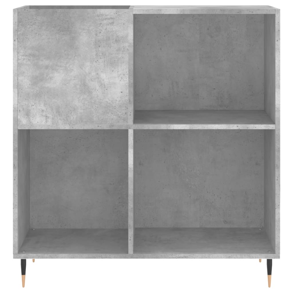 Armoire à disques gris béton 84,5x38x89 cm bois d'ingénierie - XIOS