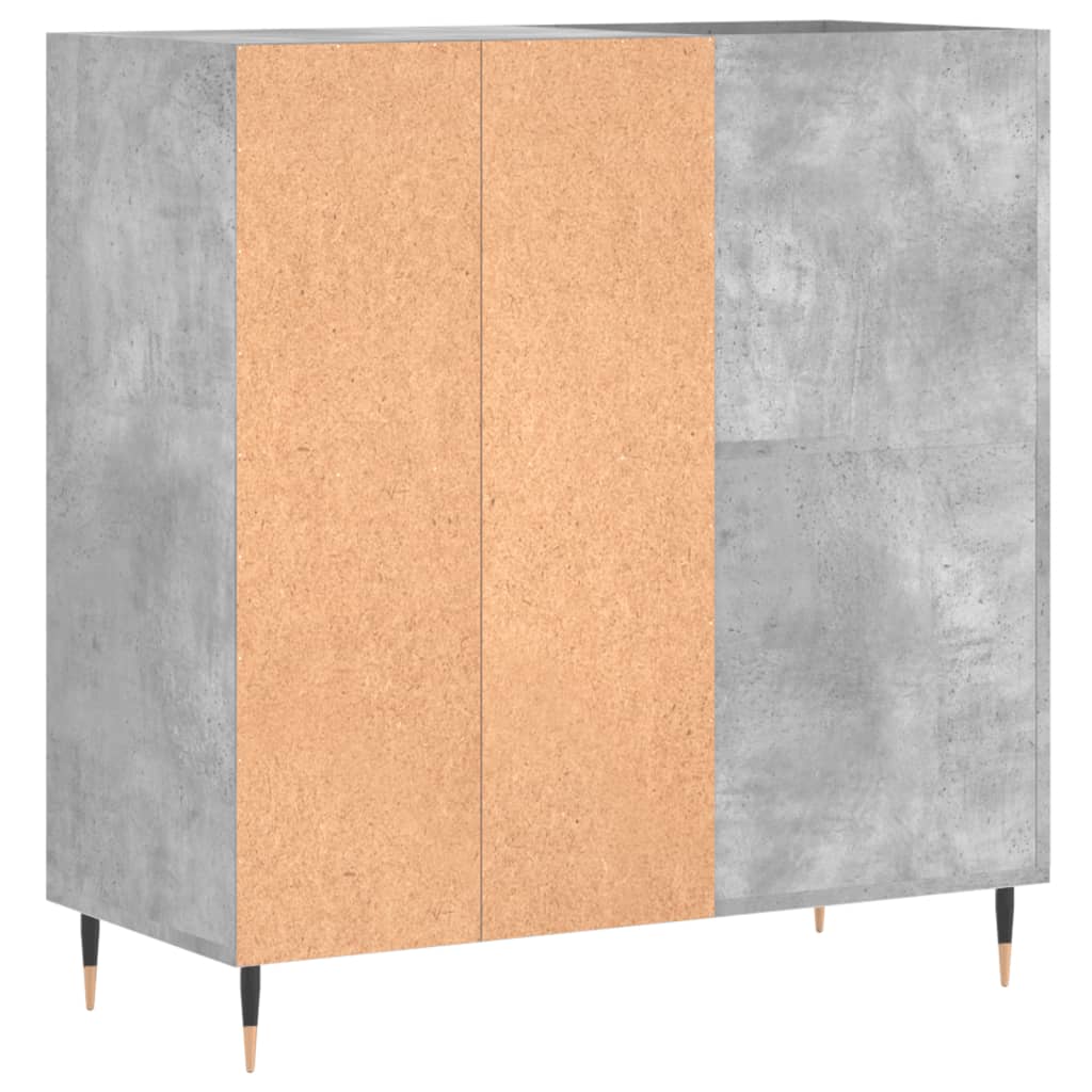 Armoire à disques gris béton 84,5x38x89 cm bois d'ingénierie - XIOS