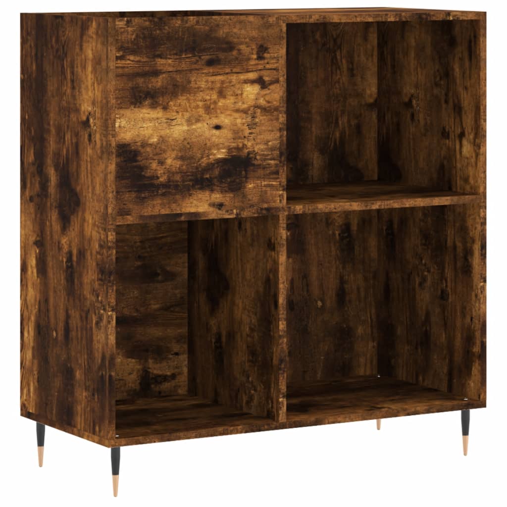 Armoire à disques chêne fumé 84,5x38x89 cm bois d'ingénierie - XIOS
