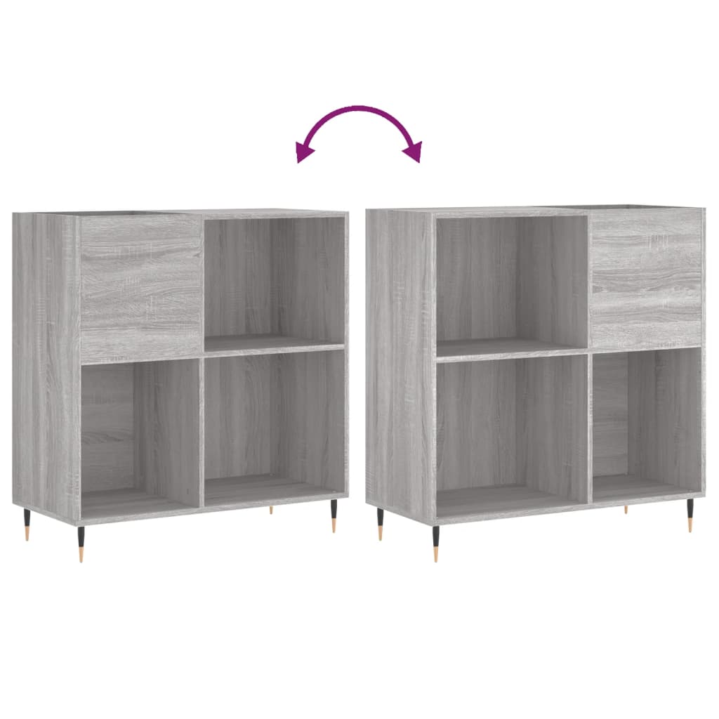 Armoire à disques sonoma gris 84,5x38x89 cm bois d'ingénierie - XIOS
