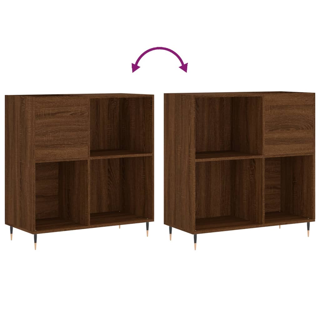 Armoire à disques chêne marron 84,5x38x89 cm bois d'ingénierie - XIOS