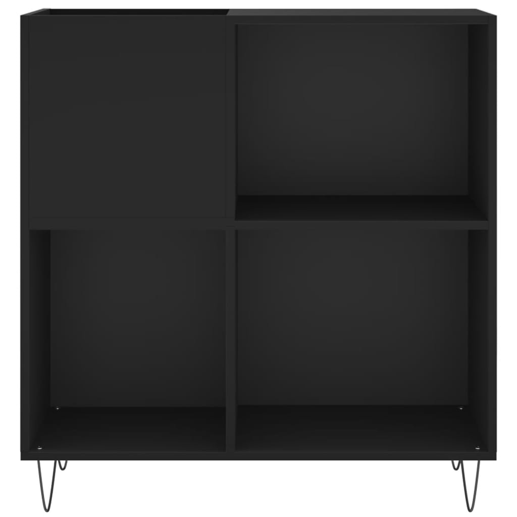 Armoire à disques noir 84,5x38x89 cm bois d'ingénierie - XIOS
