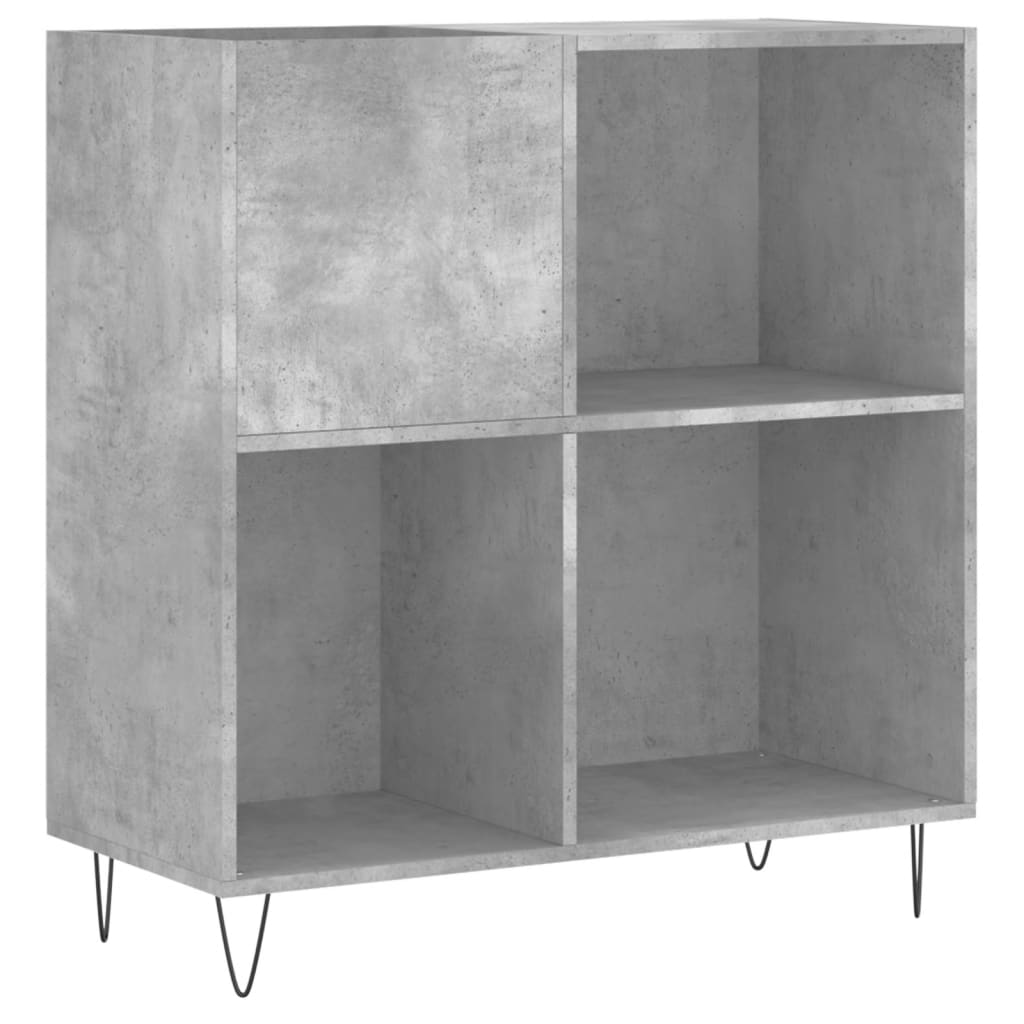 Armoire à disques gris béton 84,5x38x89 cm bois d'ingénierie - XIOS