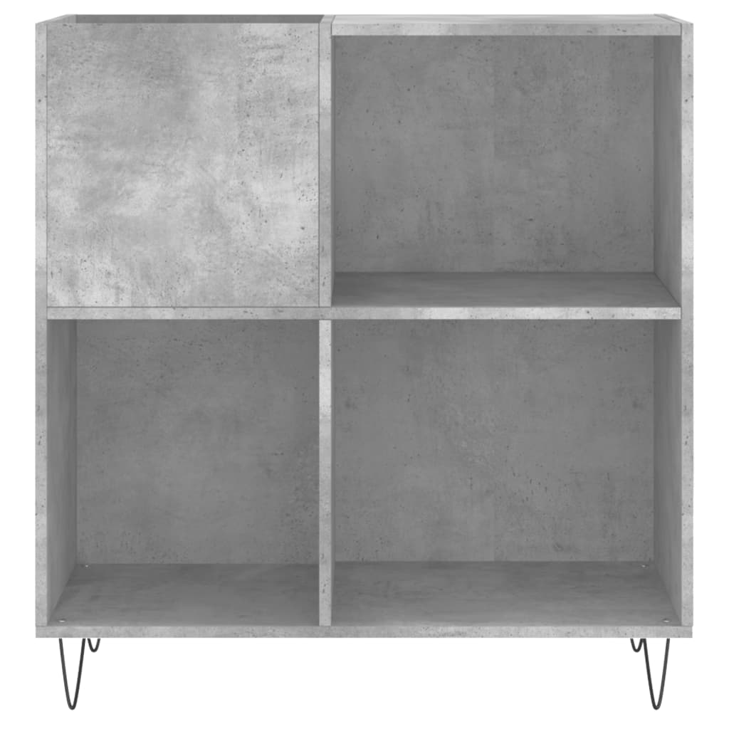 Armoire à disques gris béton 84,5x38x89 cm bois d'ingénierie - XIOS
