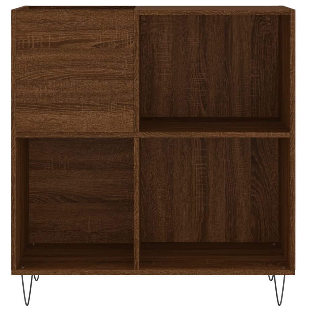 Armoire à disques chêne marron 84,5x38x89 cm bois d'ingénierie - XIOS