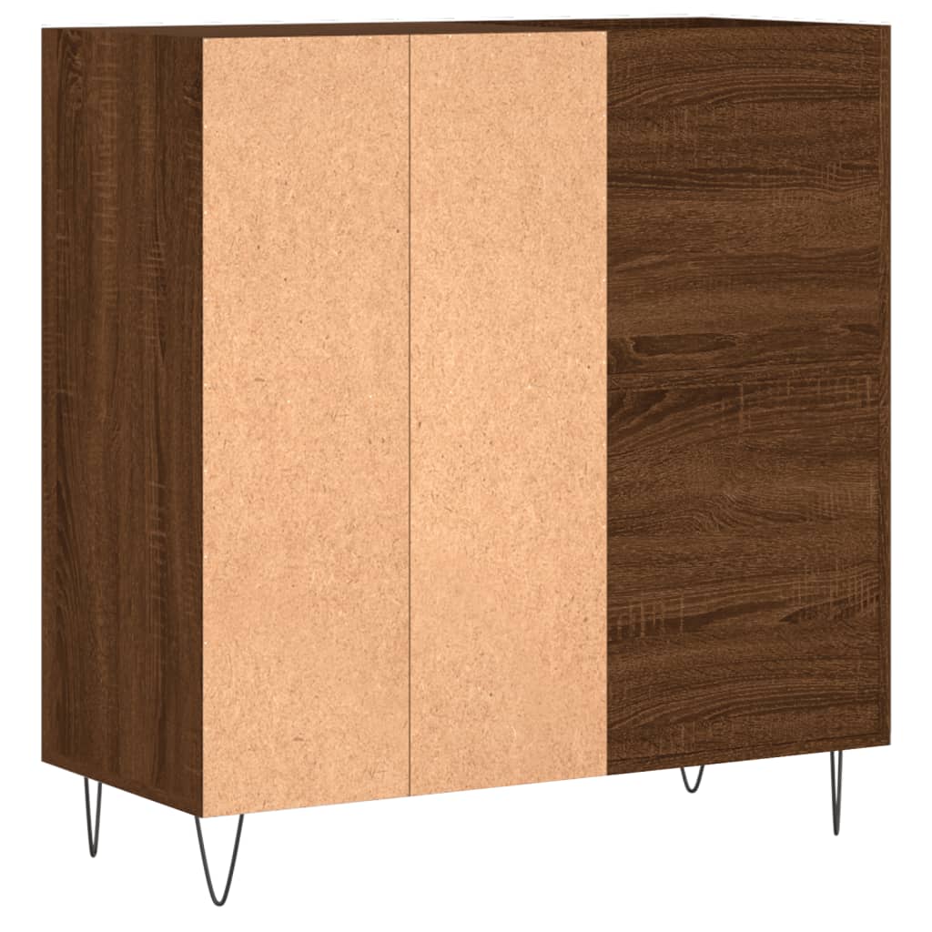 Armoire à disques chêne marron 84,5x38x89 cm bois d'ingénierie - XIOS