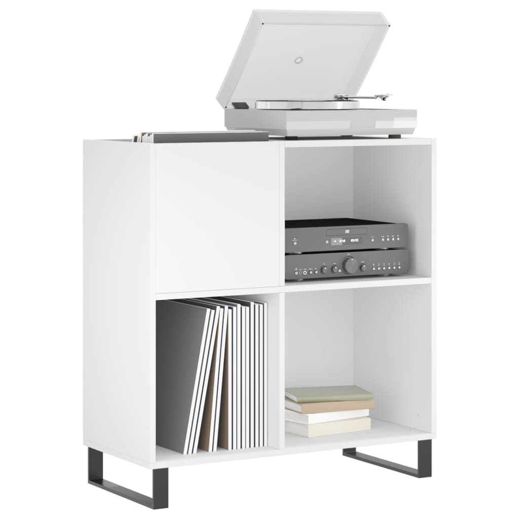 Armoire à disques blanc 84,5x38x89 cm bois d'ingénierie - XIOS