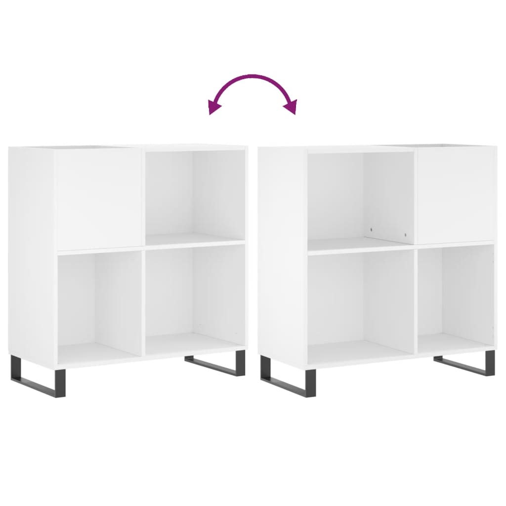 Armoire à disques blanc 84,5x38x89 cm bois d'ingénierie - XIOS