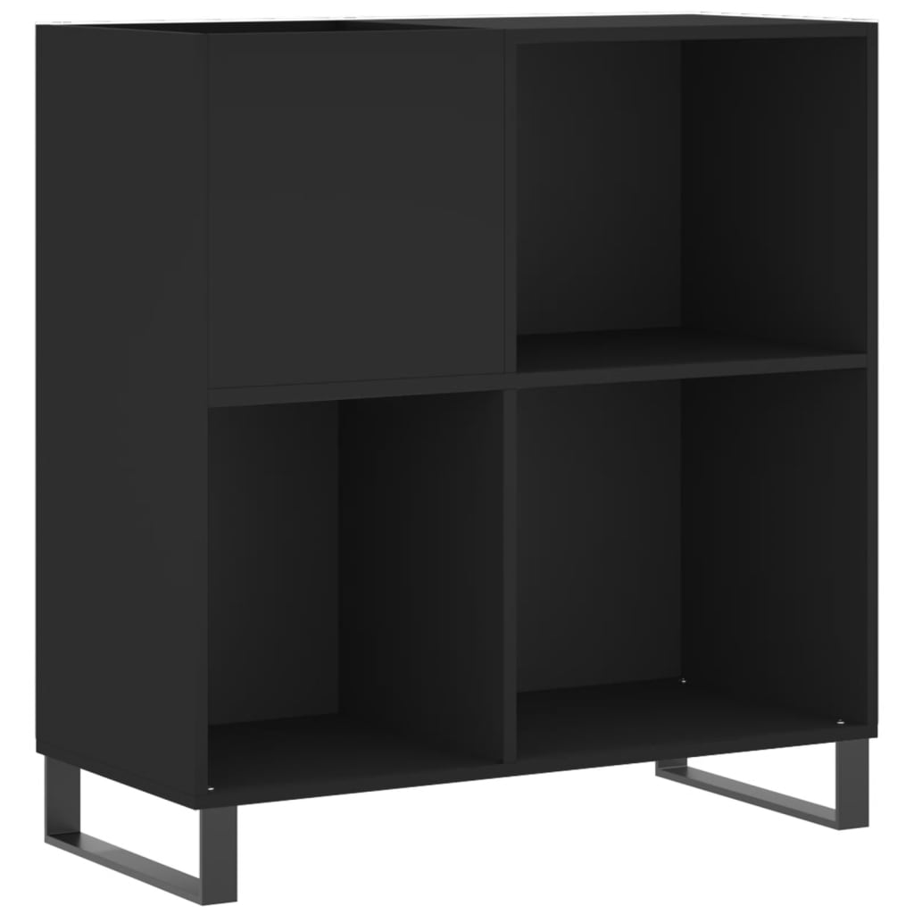 Armoire à disques noir 84,5x38x89 cm bois d'ingénierie - XIOS