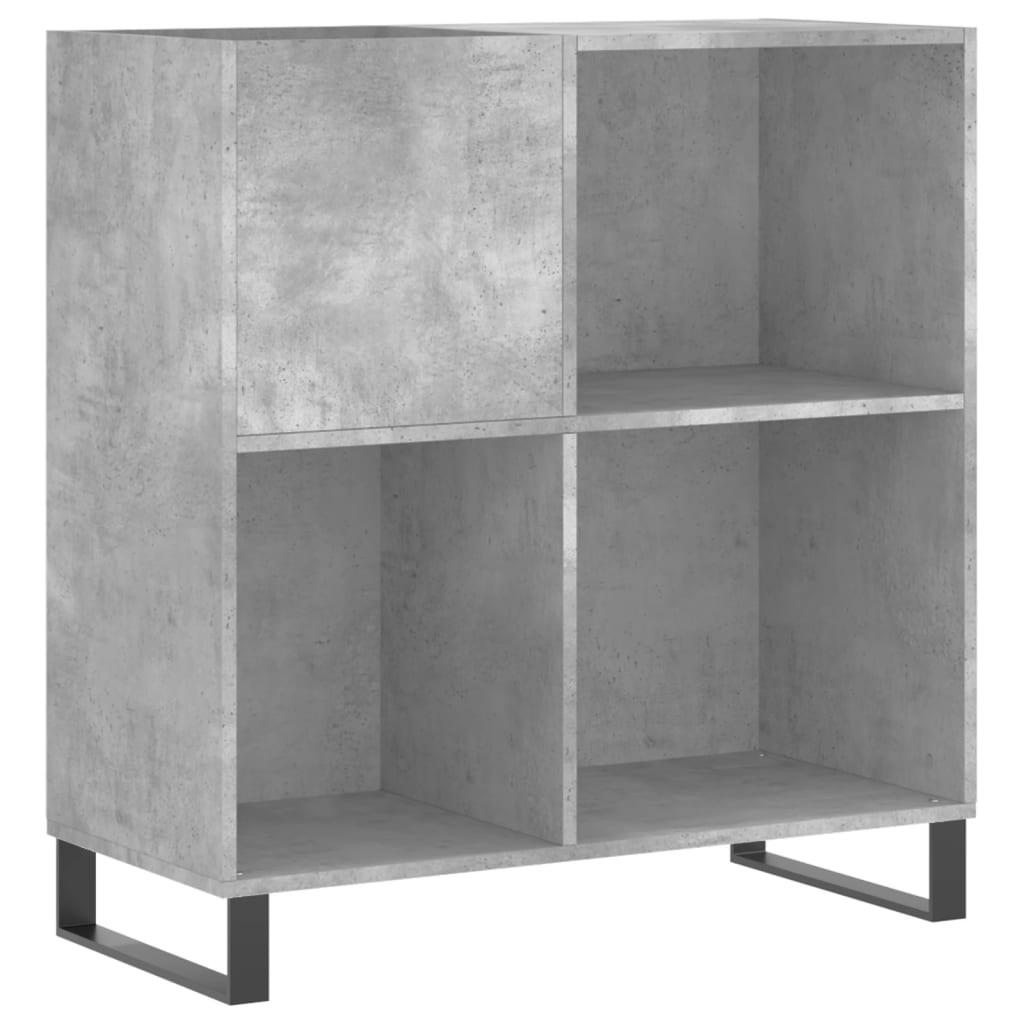 Armoire à disques gris béton 84,5x38x89 cm bois d'ingénierie - XIOS