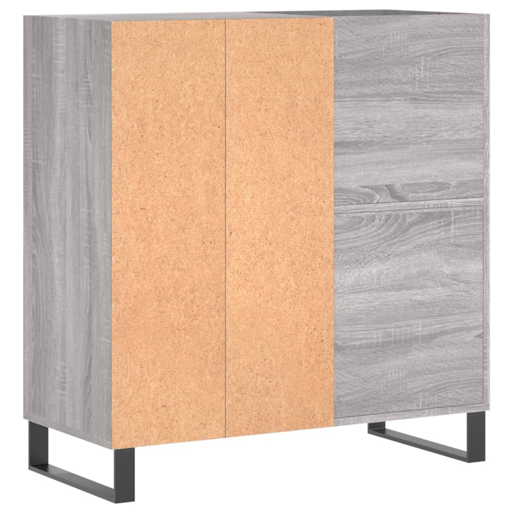 Armoire à disques sonoma gris 84,5x38x89 cm bois d'ingénierie - XIOS