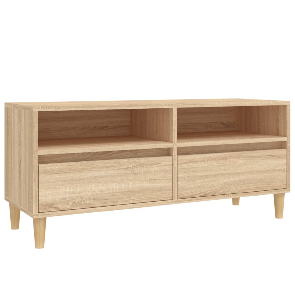 Meuble TV chêne sonoma 100x34,5x44,5 cm bois d'ingénierie - XIOS