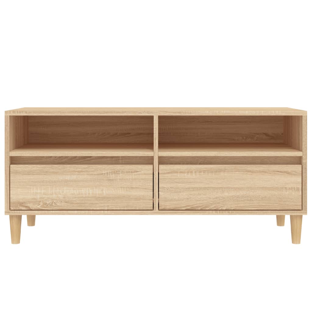 Meuble TV chêne sonoma 100x34,5x44,5 cm bois d'ingénierie - XIOS