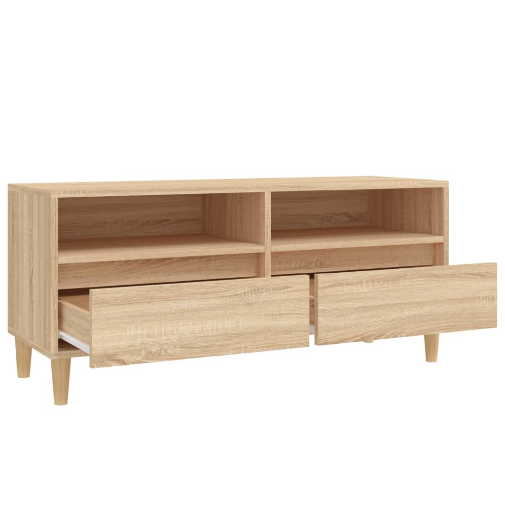 Meuble TV chêne sonoma 100x34,5x44,5 cm bois d'ingénierie - XIOS