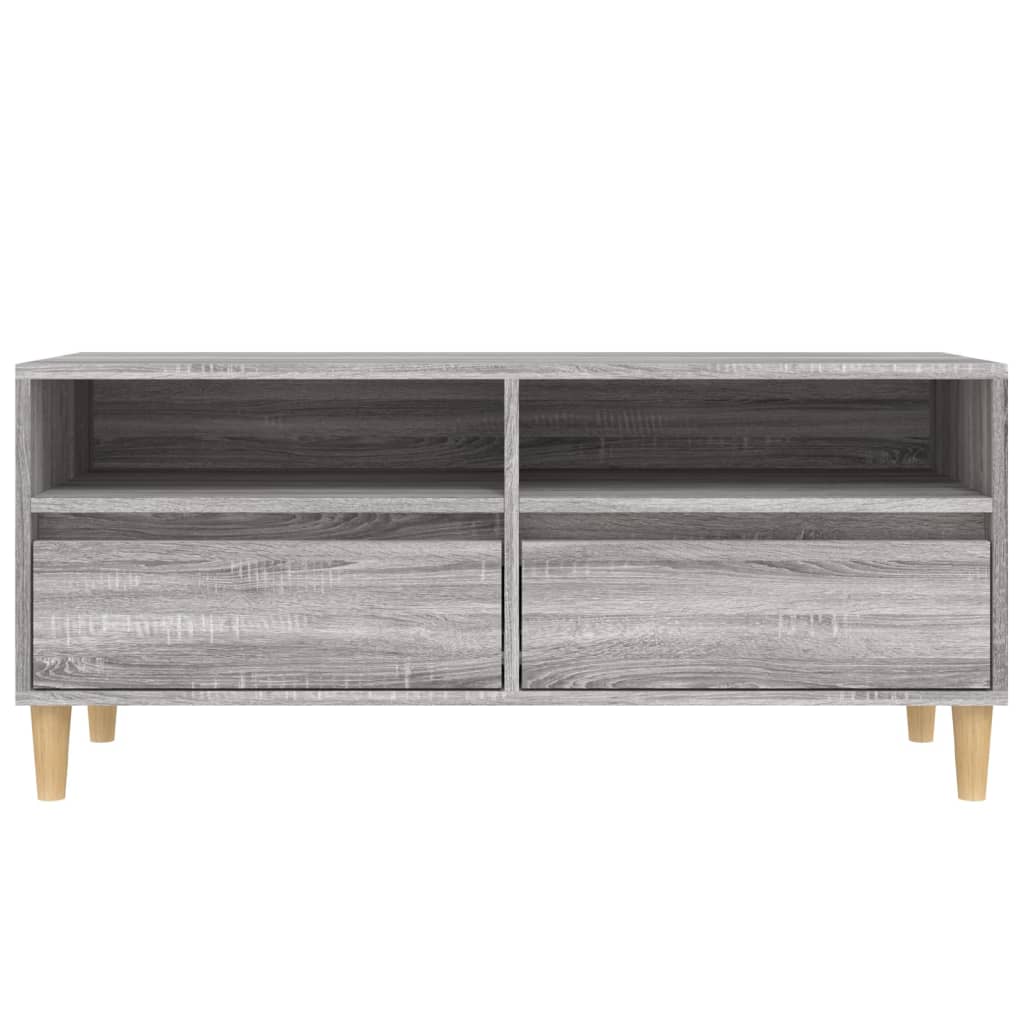 Meuble TV sonoma gris 100x34,5x44,5 cm bois d'ingénierie - XIOS