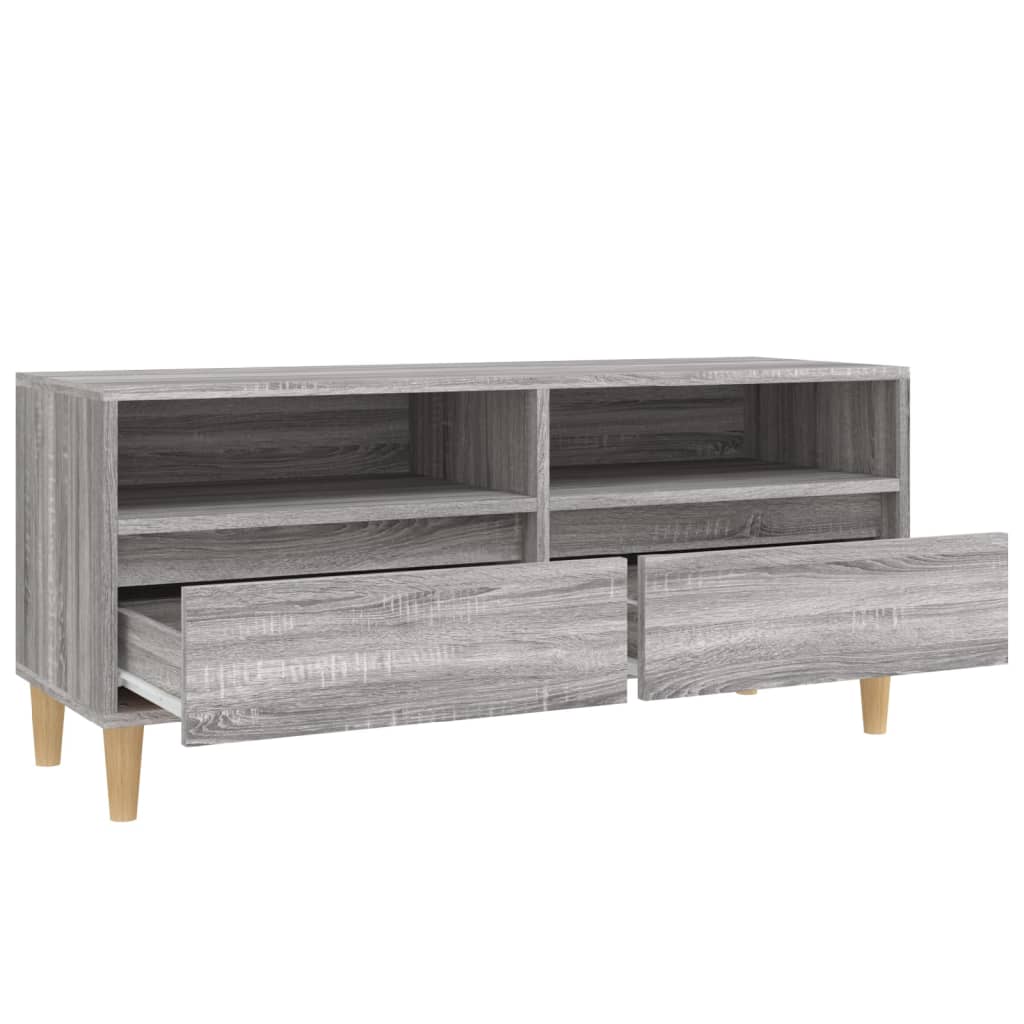 Meuble TV sonoma gris 100x34,5x44,5 cm bois d'ingénierie - XIOS