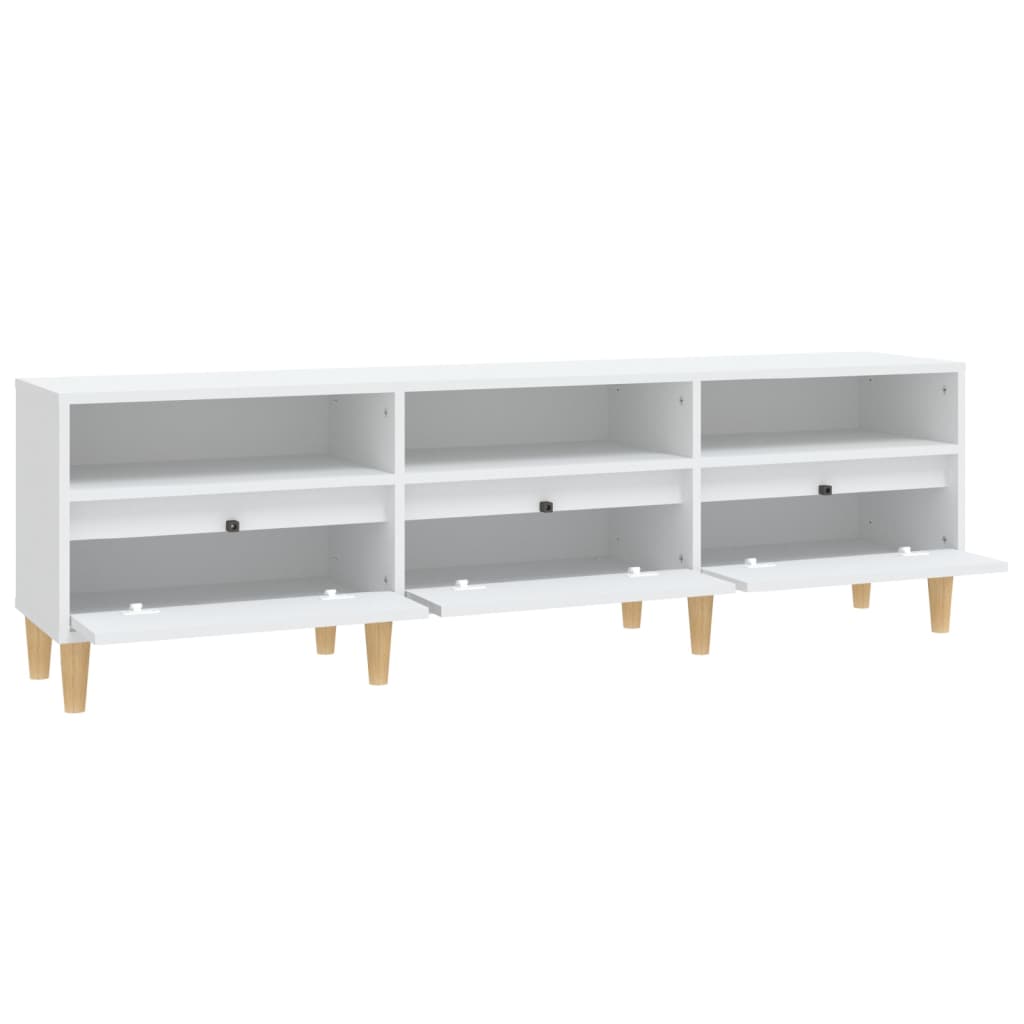 Meuble TV blanc 150x30x44,5 cm bois d'ingénierie - XIOS