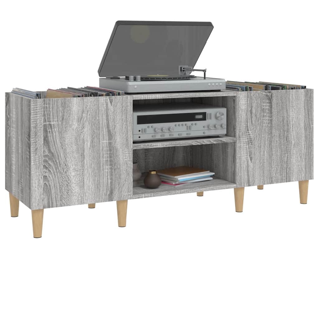 Armoire à disques sonoma gris 121x38x48 cm bois d'ingénierie - XIOS