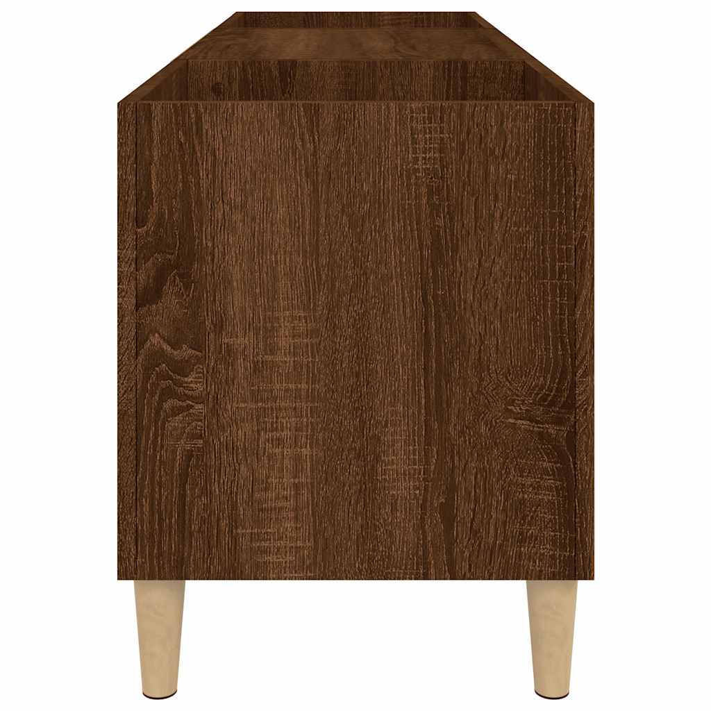 Armoire à disques chêne marron 121x38x48 cm bois d'ingénierie - XIOS
