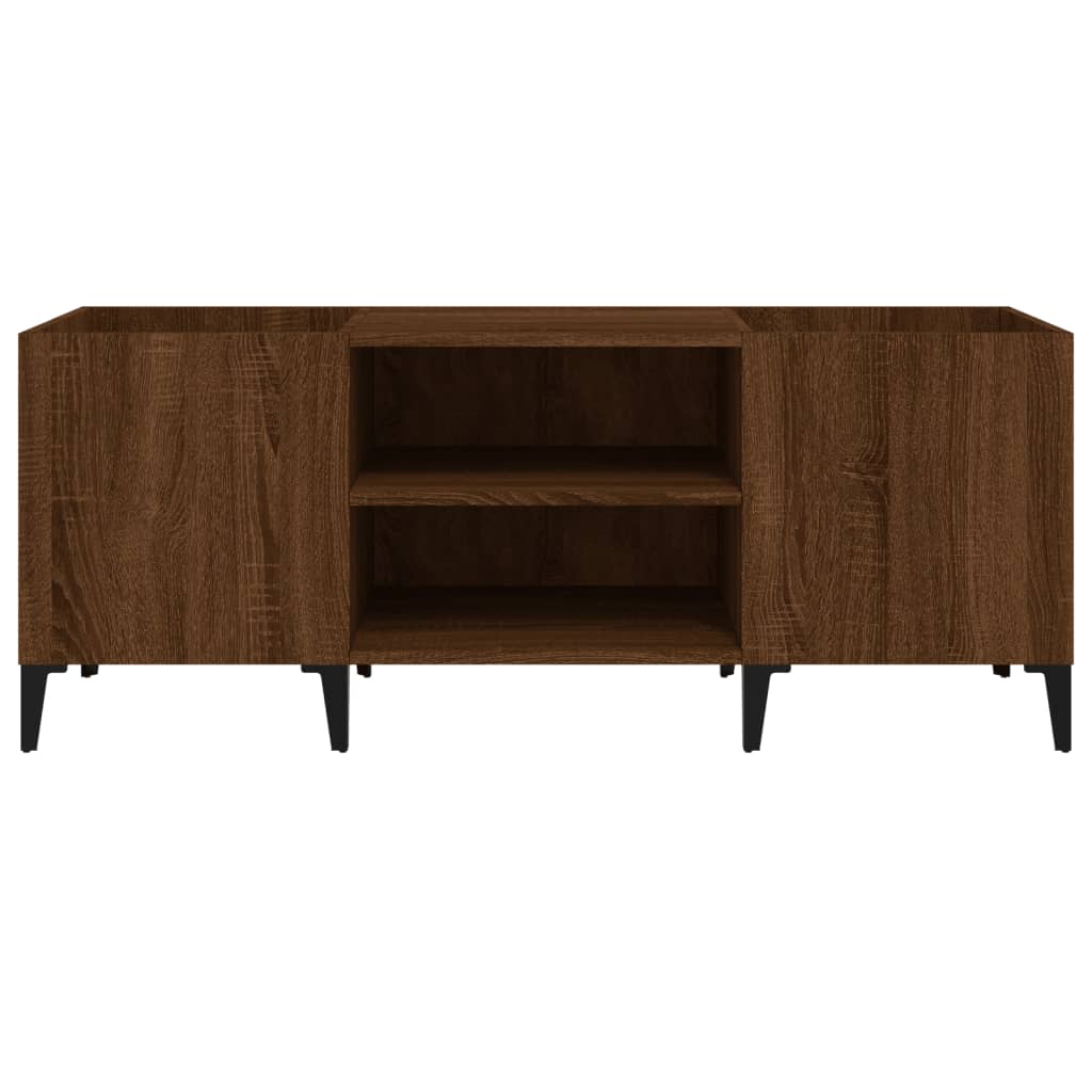 Armoire à disques chêne marron 121x38x48 cm bois d'ingénierie - XIOS