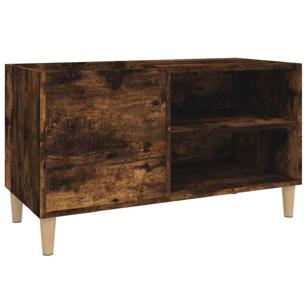Armoire à disques chêne fumé 84,5x38x48 cm bois d'ingénierie - XIOS