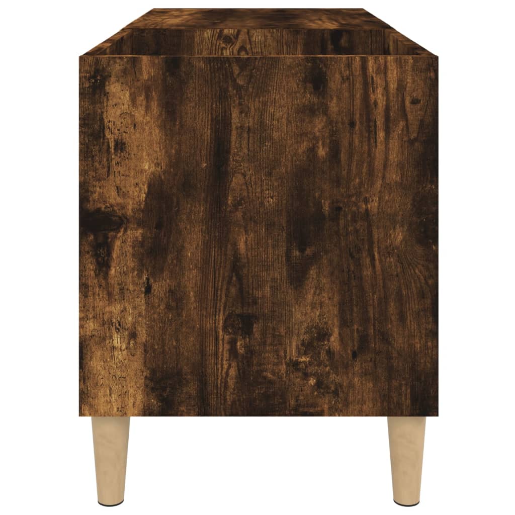 Armoire à disques chêne fumé 84,5x38x48 cm bois d'ingénierie - XIOS