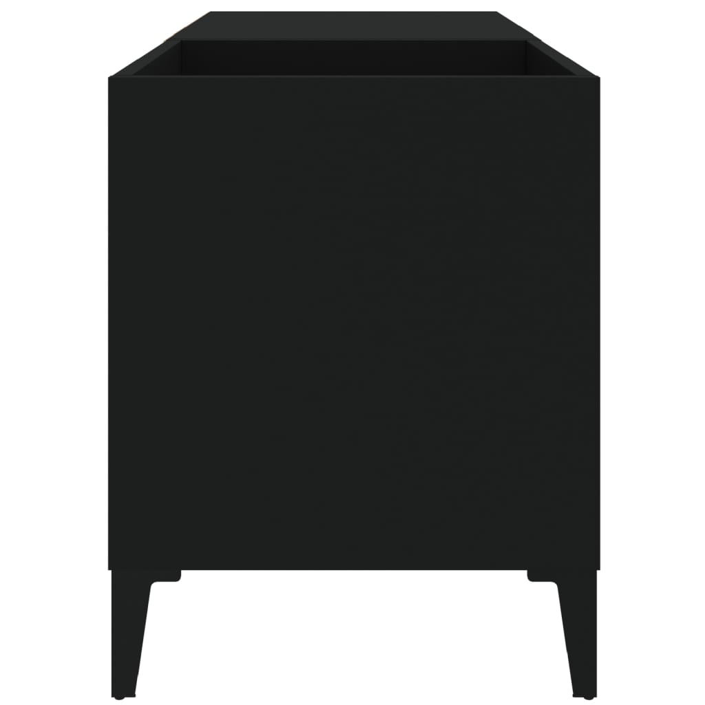 Armoire à disques noir 84,5x38x48 cm bois d'ingénierie - XIOS