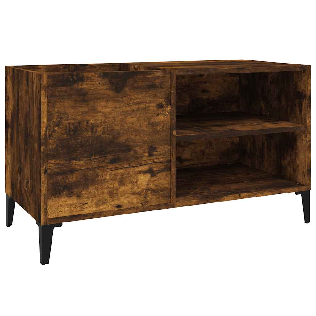 Armoire à disques chêne fumé 84,5x38x48 cm bois d'ingénierie - XIOS