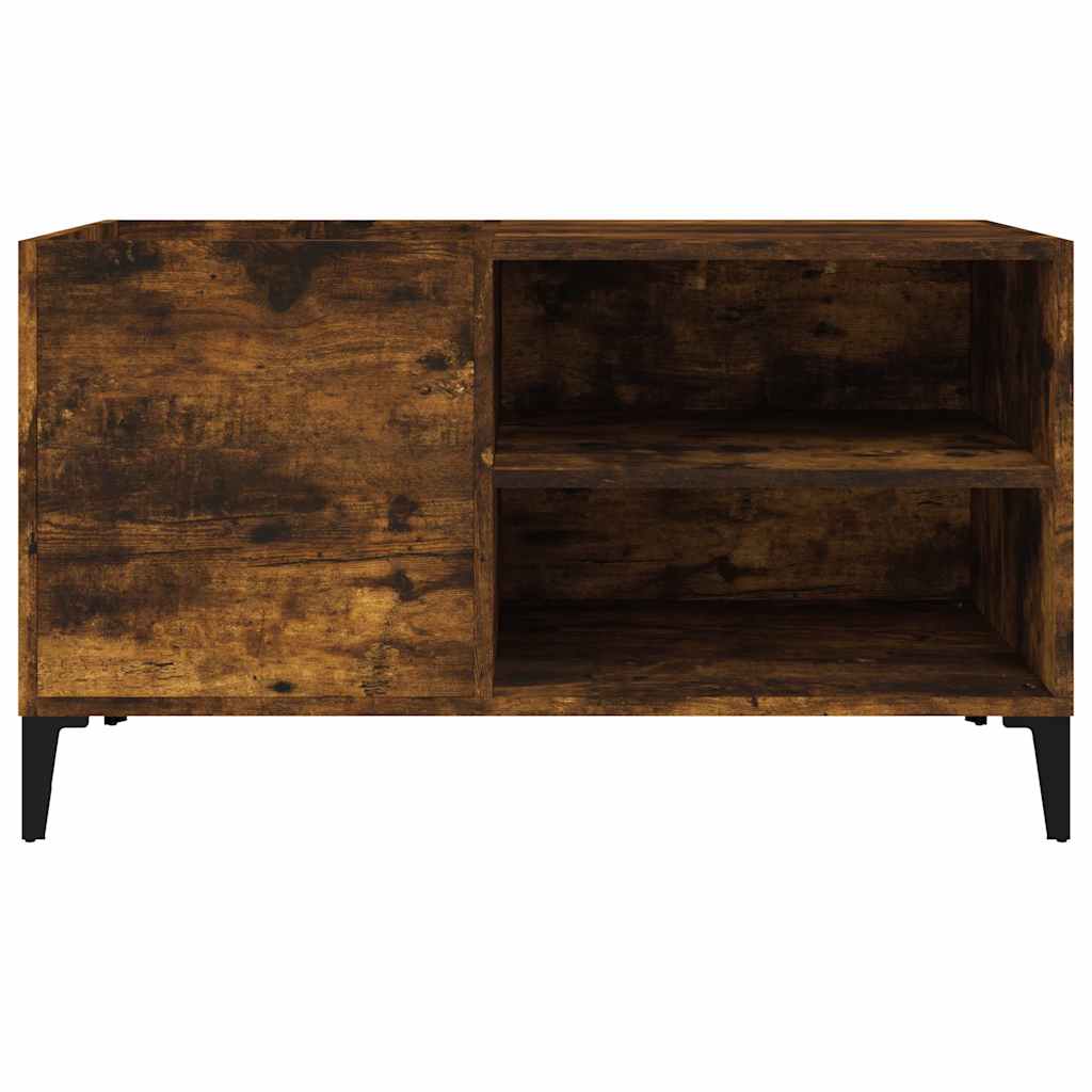 Armoire à disques chêne fumé 84,5x38x48 cm bois d'ingénierie - XIOS