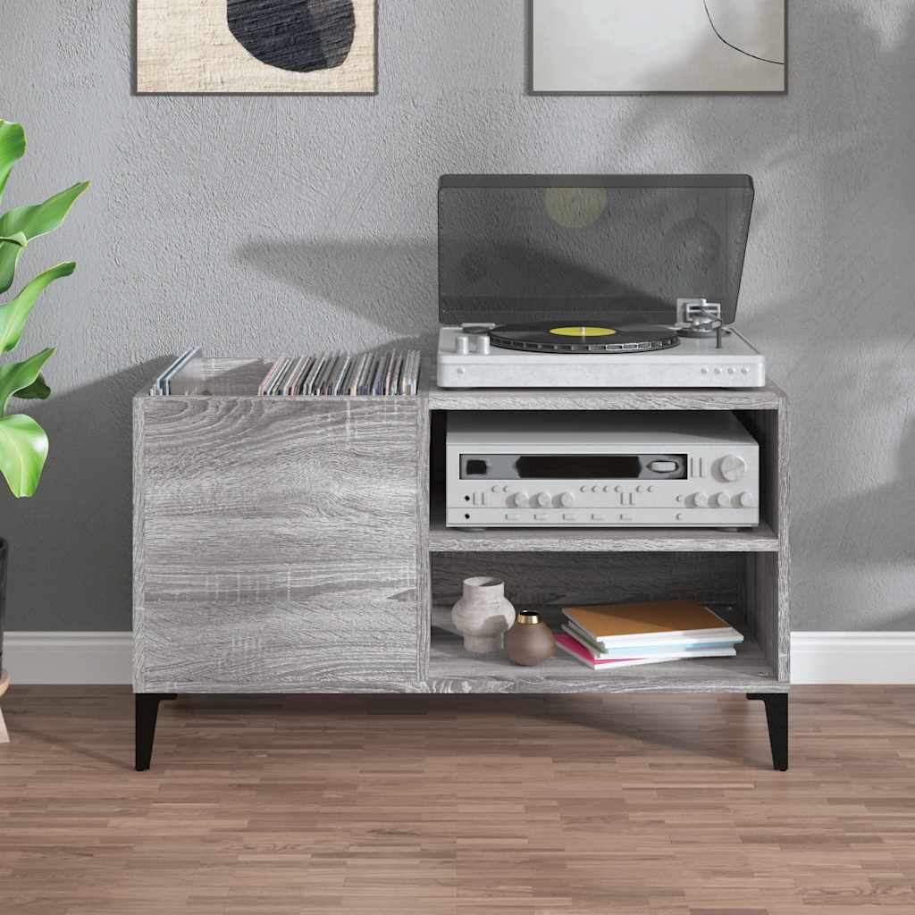 Armoire à disques sonoma gris 84,5x38x48 cm bois d'ingénierie - XIOS
