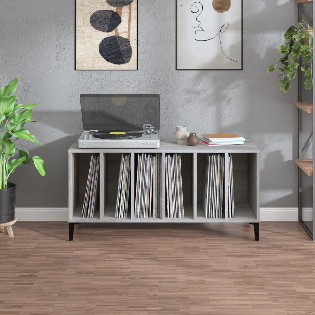Armoire à disques sonoma gris 100x38x48 cm bois d'ingénierie - XIOS