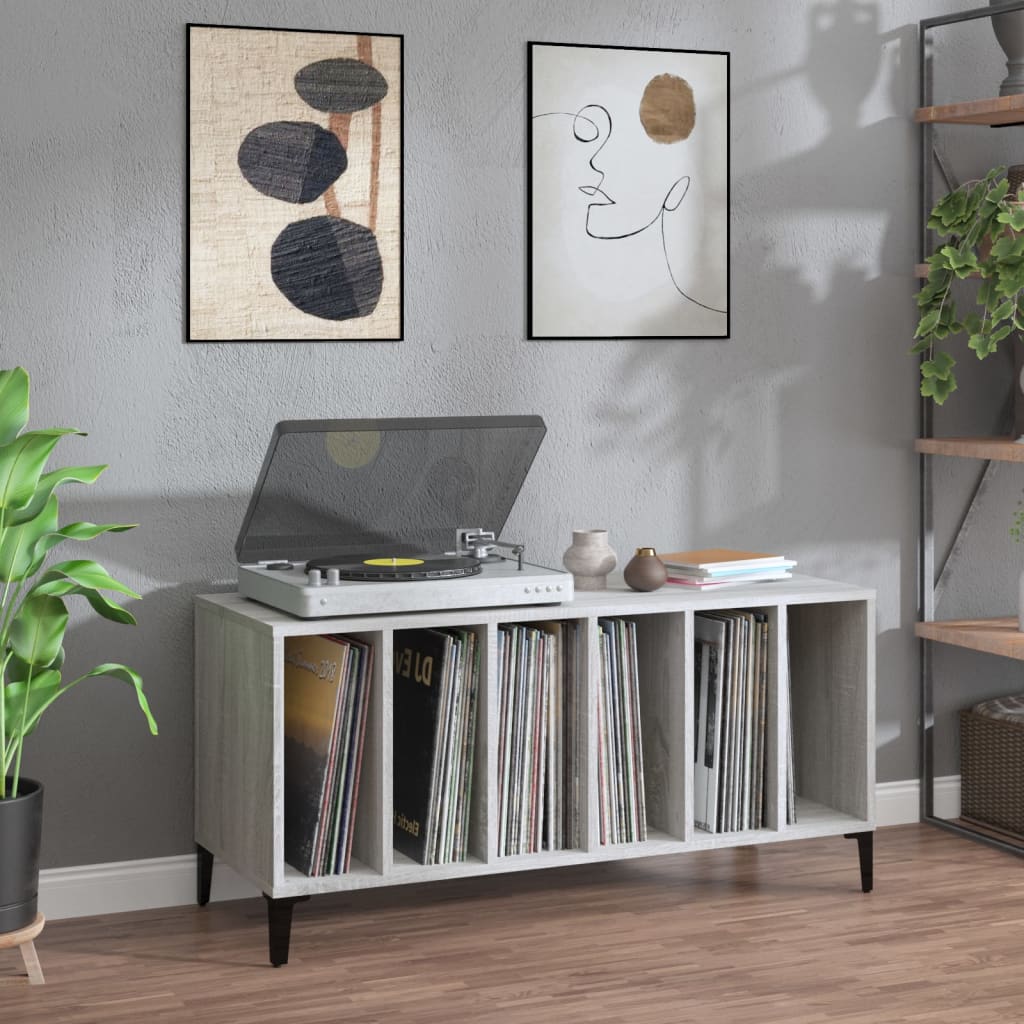 Armoire à disques sonoma gris 100x38x48 cm bois d'ingénierie - XIOS
