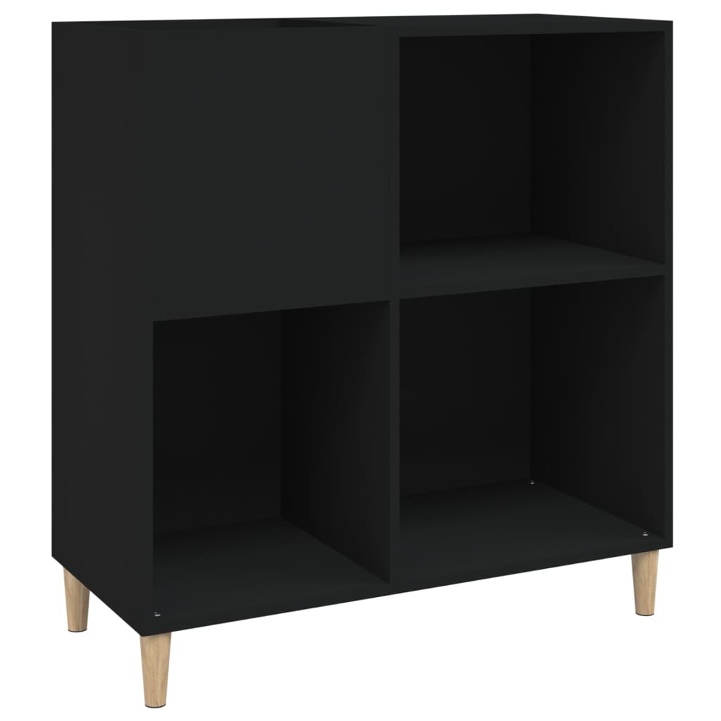 Armoire à disques noir 84,5x38x89 cm bois d'ingénierie - XIOS